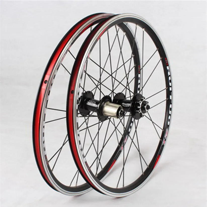 

20inch RT BXM Folding Bike Bicycle Rim Rims *1-3/8 V /disc Brake Front 2 Rear 5 Bearing Ultra Smooth Light 451/406 Wheel Wheels