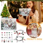 Новогодний календарь с обратным отсчетом, сделай сам, ювелирные изделия, календарь с адвентом, набор сделай сам, браслет, набор аксессуаров, замечательный Рождественский подарок для детей