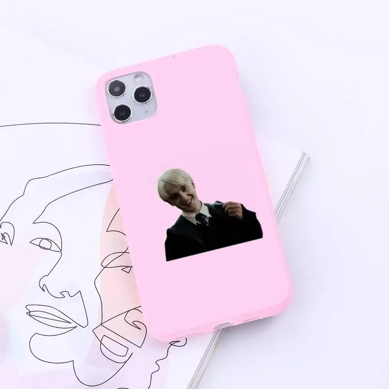 

TV show Draco Malfoy fashion design Phone Case Candy Color for iPhone 6 7 8 11 12 s mini pro X XS XR MAX Plus