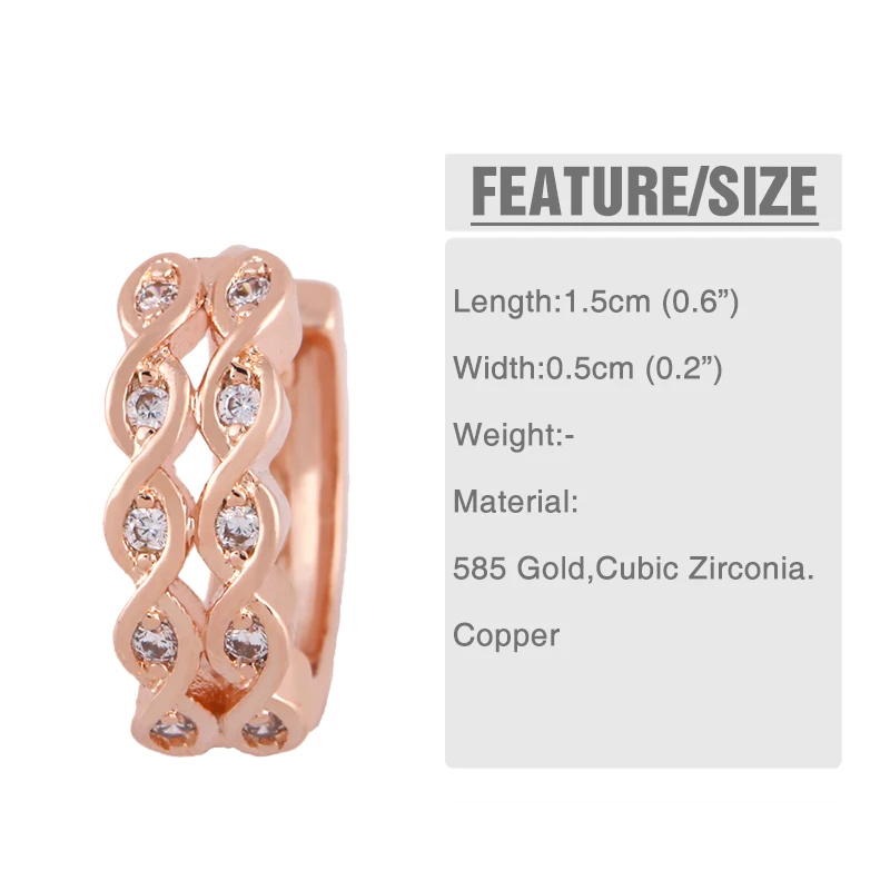 OCESRIO полые r розовое золото 585 модные Висячие серьги круглые бесконечности с