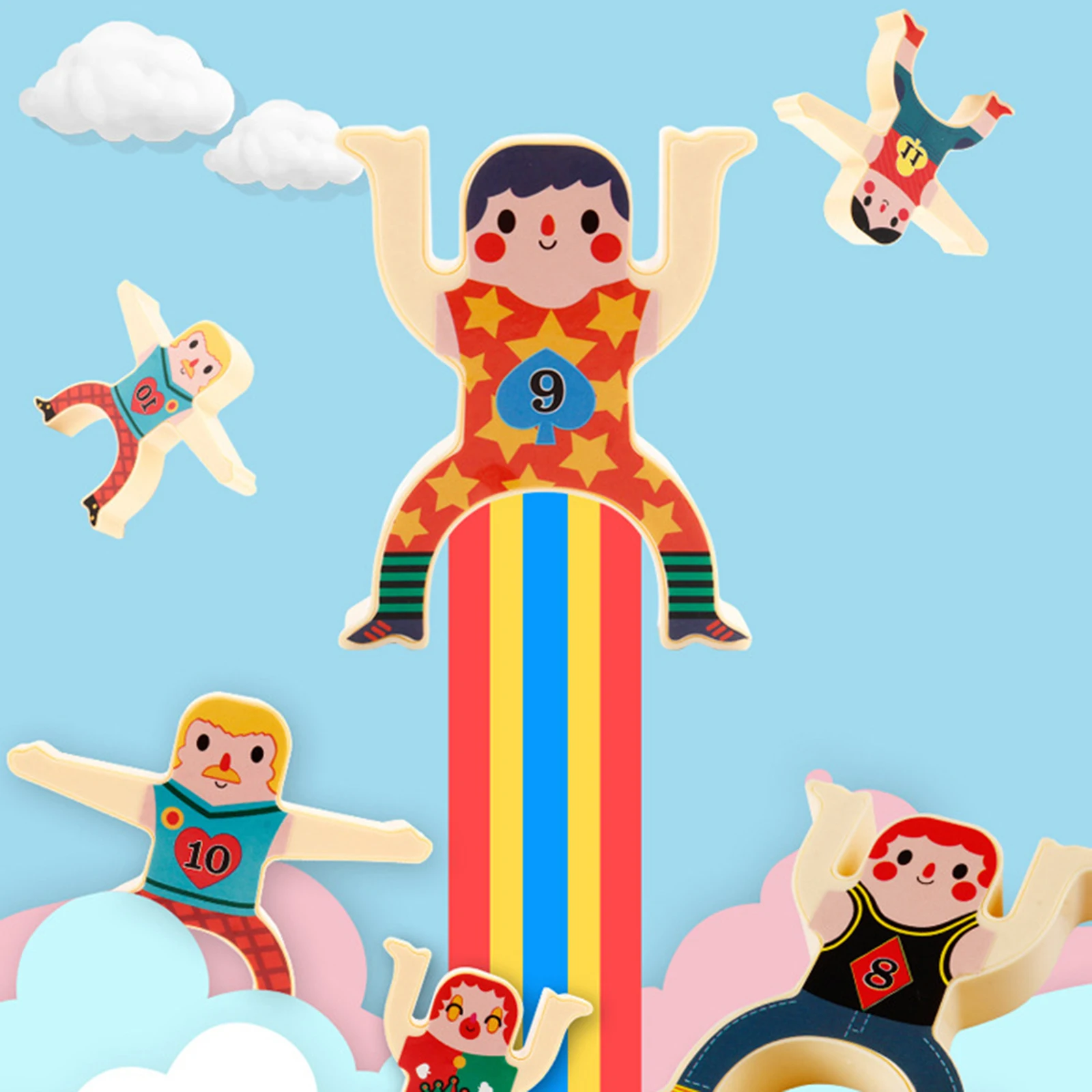 

Stackrobats Stack Tumble Repeat Figures Building Blocks Sets Stacking Toy Balancing Games Toys for Kids Educational Gift TB