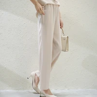 silk drape feeling mopping the floor loose loose straight high waist slimming casual suit pants