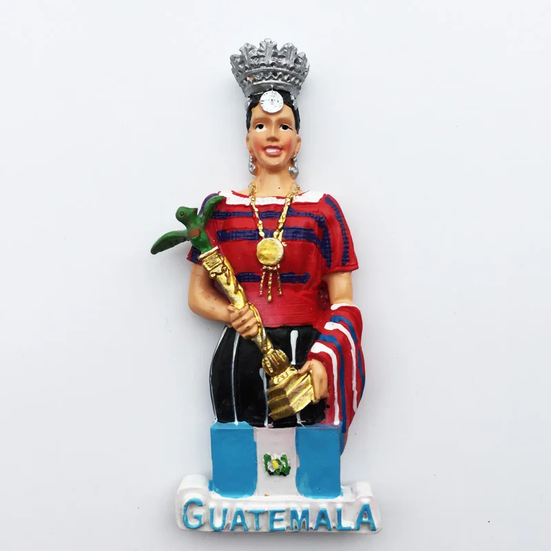 fridge magnet Guatemala Beauty queen girl like colorful delicate kitchen decoration sticker resion paste arts crafts | Дом и сад