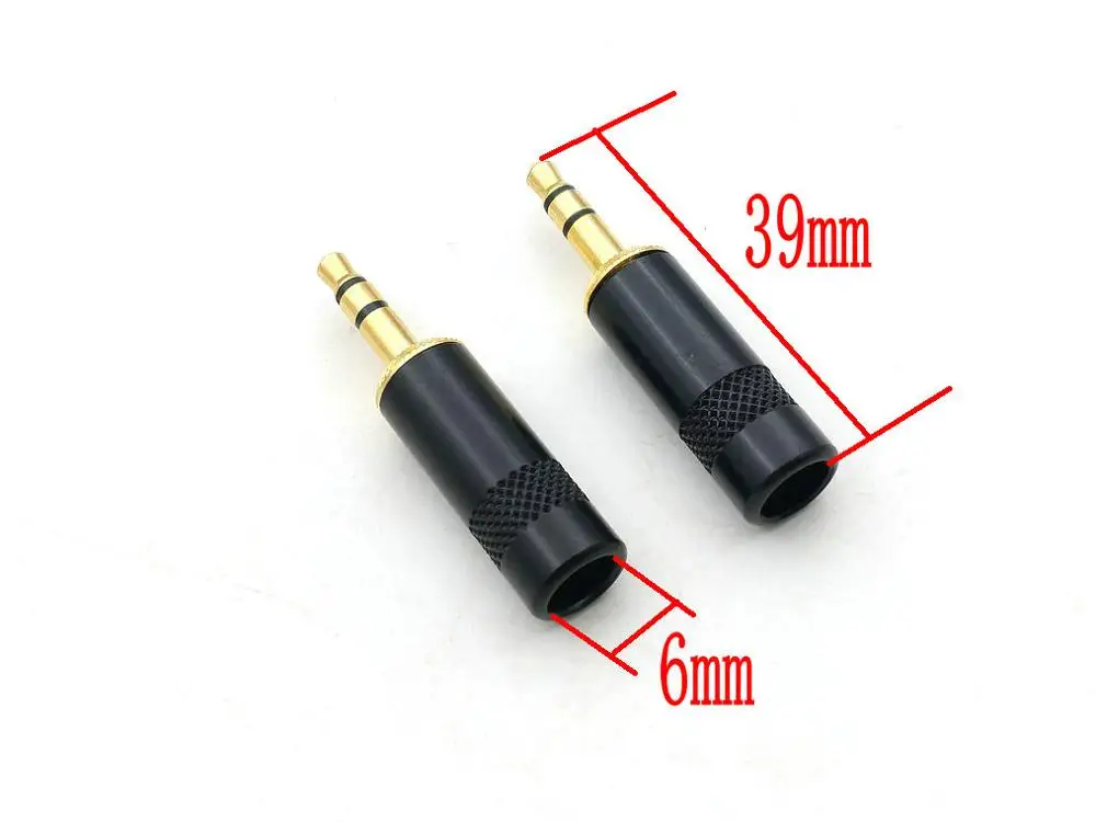 20 шт. высококачественный медный аудиокабель 3 5 мм с позолоченным штекером для