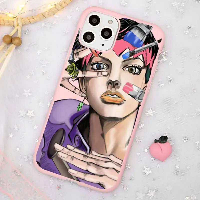 

Jojo Anime Bizarre Adventure Phone Case Candy Color for iPhone 11 12 mini pro XS MAX 8 7 6 6S Plus X SE 2020 XR