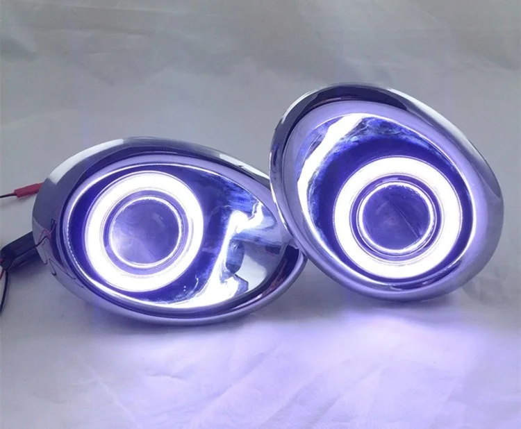 Дневные ходовые огсветильник COB angel eye DRL + галогенная противотуманная фара линза