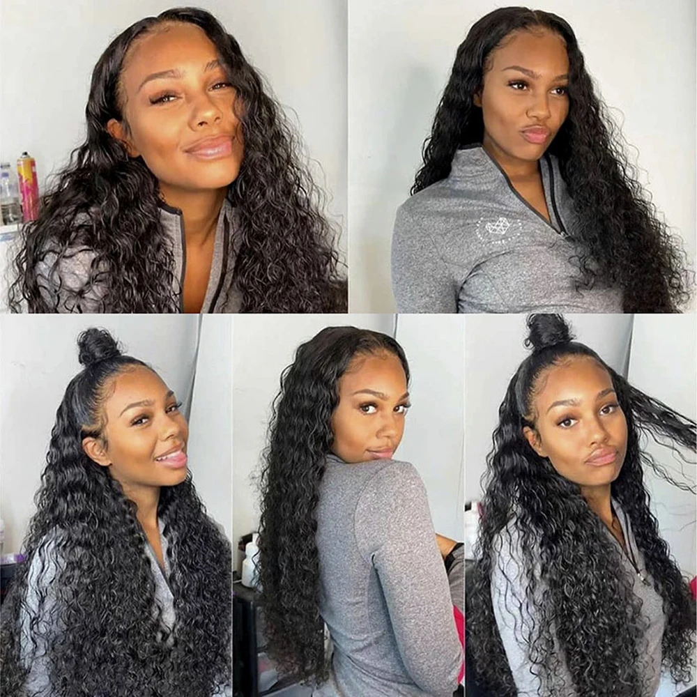 

HD Lace 13X6 Deep Wave Frontal Wigs 13x4 Lace Front Human Hair Wigs for Women Pre plucked 4x4 Brazilian Curly Human hair Wigs