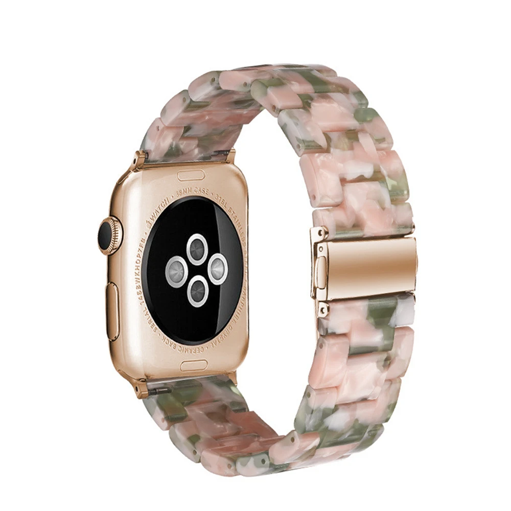 Ремешок из смолы для Apple Watch Band 38 мм 40 42 44 керамический браслет iwatch 5 4 3 2 1 умные