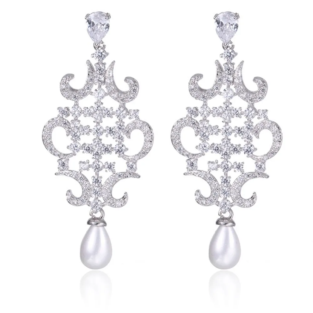 

Корейские Роскошные полые серьги-капельки с цветами AMC, длинные серьги-подвески золотого цвета, украшения для свадебной вечеринки, подарок ...