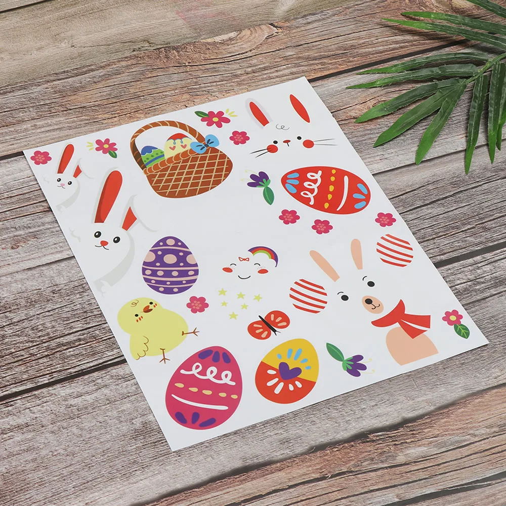 Наклейки на окна с пасхальным яйцом Кроликом 2 листа | Дом и сад