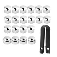 16pcs 17mm nut car wheel screw cover 4pcs round anti theft dust proof protection cover screw cap for audi exterior accessories