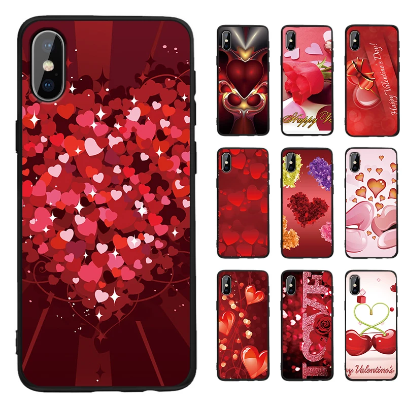 Чехол для телефона iphone 11 Pro Max XR XS MAX X Valentine пара Apple 8 7 6 5S s Plus силиконовый защитный