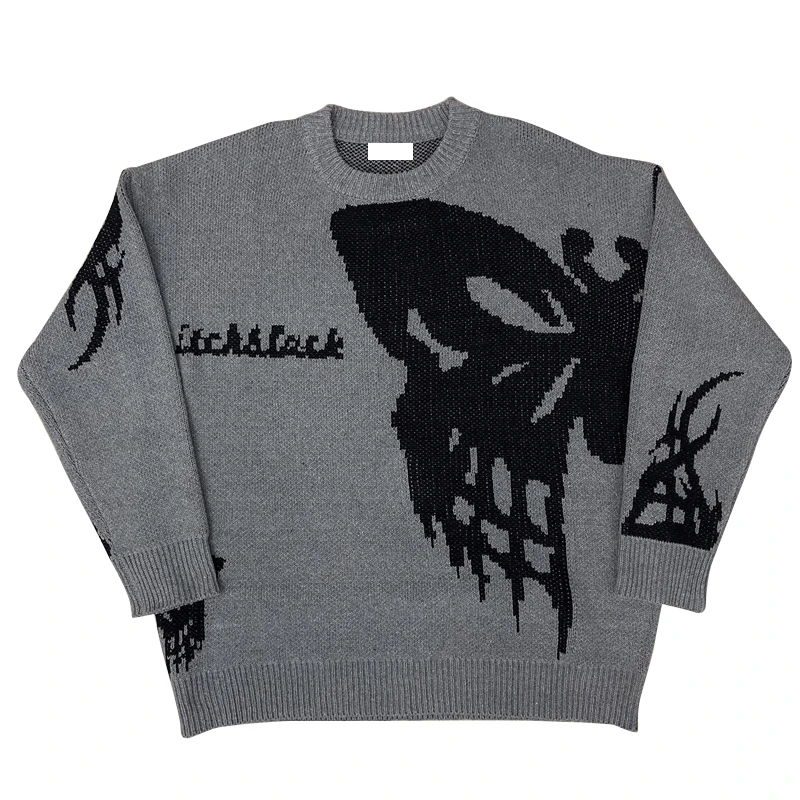 

Harajuku Cartoon print Sweater Women Casual Loose Pullover Jumpers Aesthetic Knitted Sweaters Autumn Winter y2k oversize clothes