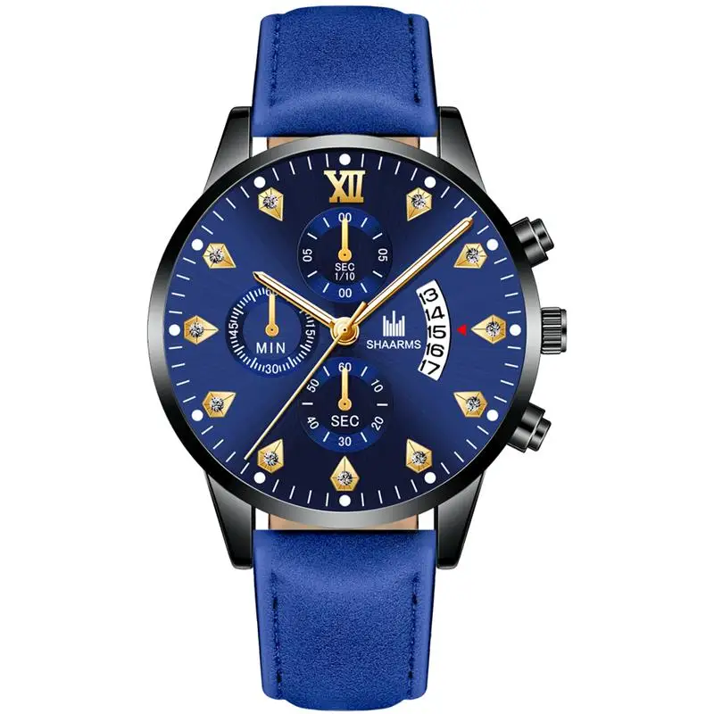 Reloj Hombre Модные мужские синие часы 2019 с кожаным ремешком военные спортивные