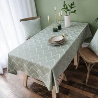 modern minimalist home square coffee table dining table cloth wave pattern cotton and linen tv cabinet waterproof tablecloth