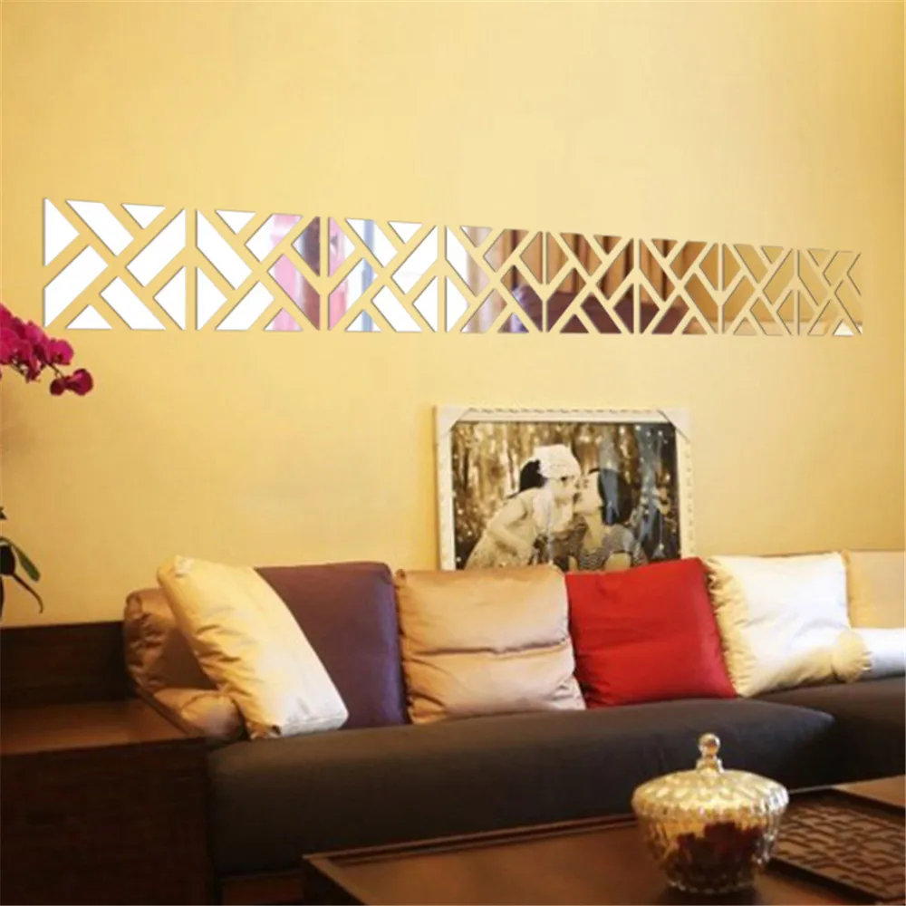 

32Pcs 3D Mirror Acrylic Wall Sticker DIY Art Vinyl Decal Home Decor Removable Wall Decoration Modern Wallpaper Wall Stickers