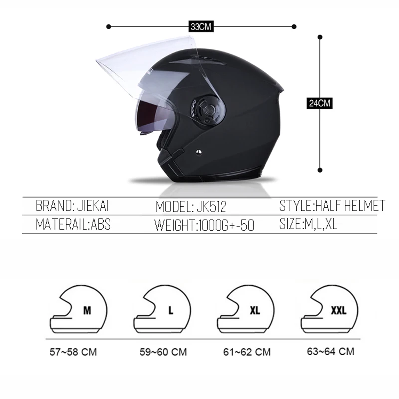 Casco Motorcycle Helmet Vintage Moto MALE FEMALE 3/4 Open Face Capacete Biker Retro Scooter Double Visor | Автомобили и мотоциклы