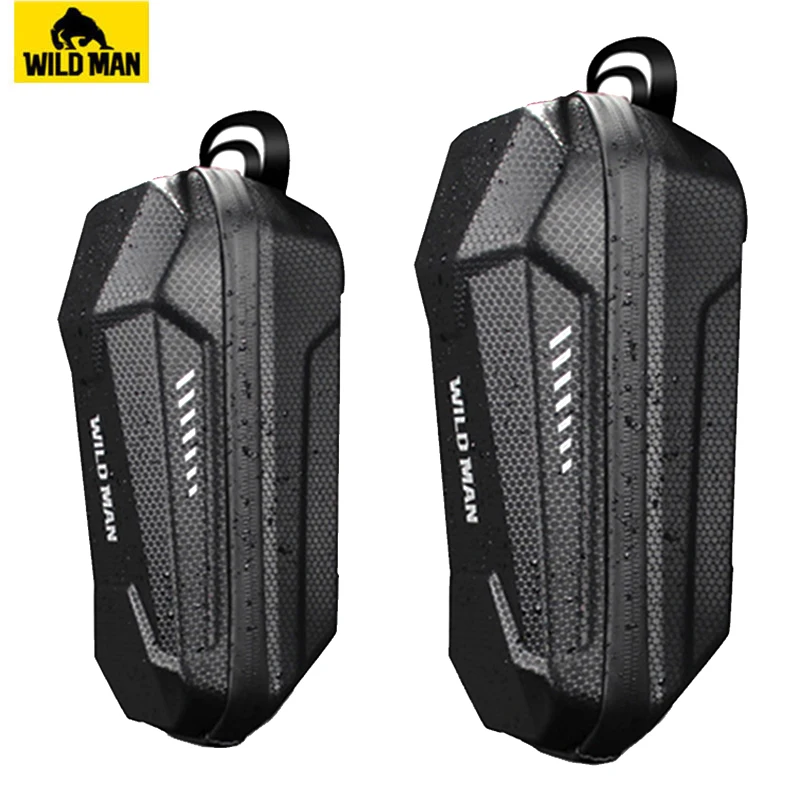 WILD MAN Rainproof Multifunctional Folding Bike Bag Bicycle Handlebar Bag Panniers EVA Hard Shell Front Cycling Bag Accessories