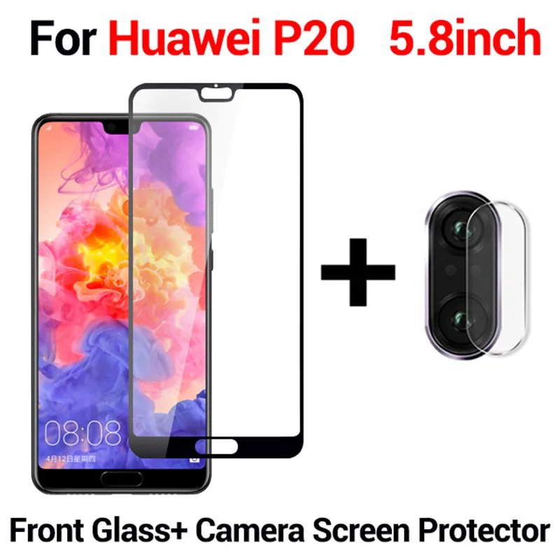 2 in 1 for P20 2 в 1 закаленное стекло для huawei P30 P30 lite P20 pro стекло Psmart Защитная пленка для объектива Стекло для huawei P20 P30 lite - Цвет: 2 in 1 for P20