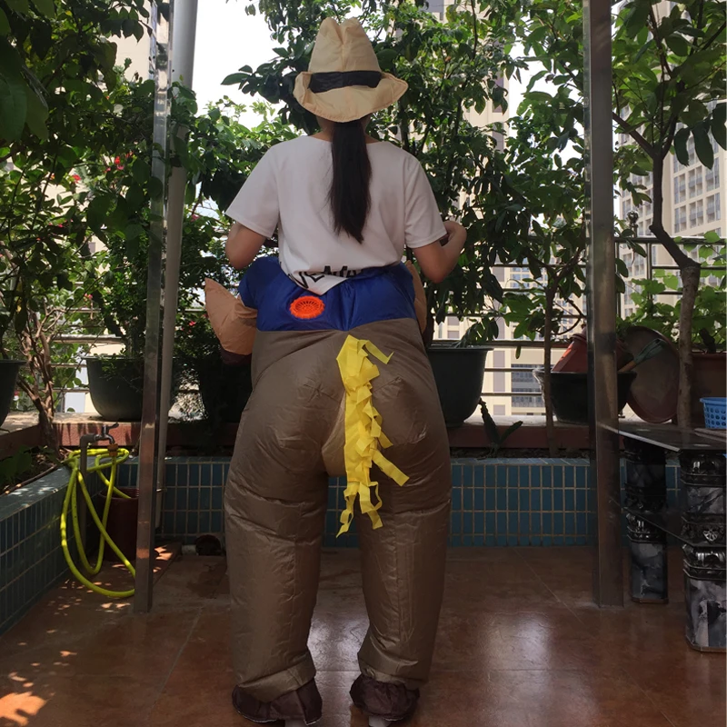 Надувной костюм ковбоя для верховой езды нарядное платье взрослых оленя