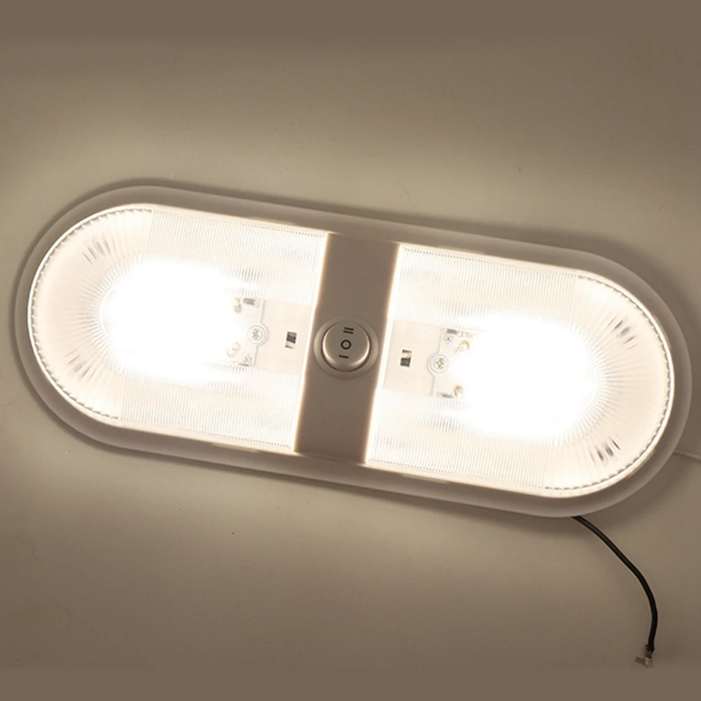 

10-24V 48 LED RV Camper Yacht Interior Ceiling Light Camper Boat Truck Accessories with 3-Position Rocker Switch