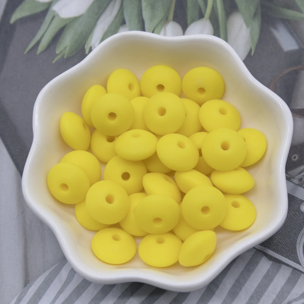 60pc Baby Teether Silicone Teethers BPA Free Abacus Lentils Beads Silicone Beads Baby Teething Nursing Pacifier Clip Accessories - Цвет: 60pc BD020-9