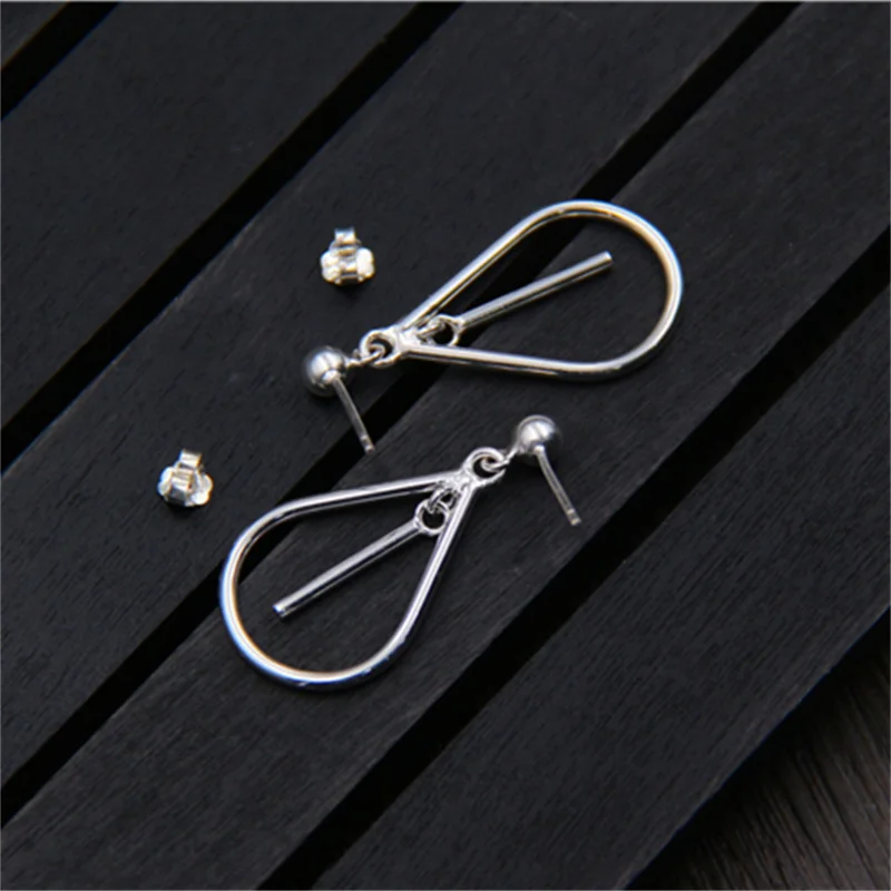 Женские серьги-полоски из серебра 925 пробы квадратные геометрические | Украшения