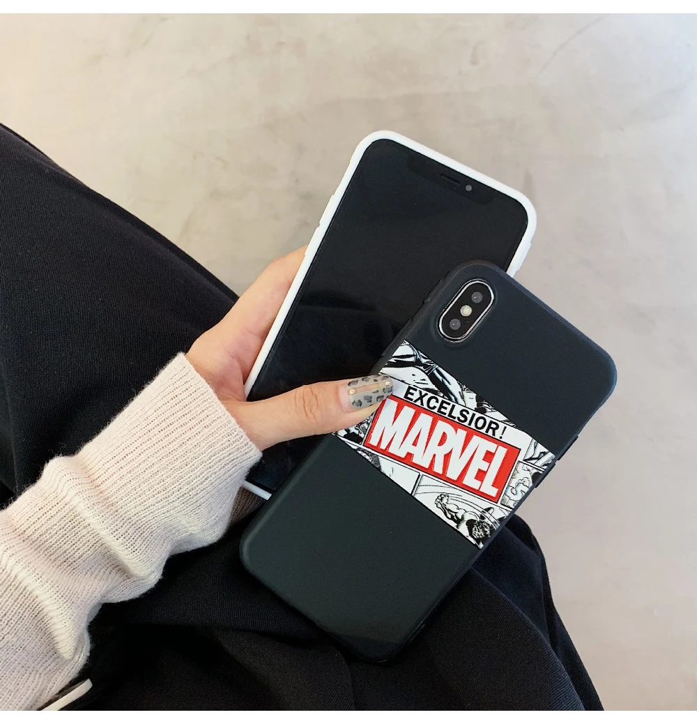 Для iPhone 11 Pro 7 8 6s Marvel hero Мстители чехол для телефона для iPhone 11 Pro Max X XS 6 6s 7 8 Plus Мягкий силиконовый чехол