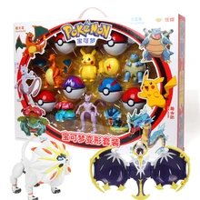 Original Pokemon figures Toy charizard solgaleo Pikachu Action Figure  Pokemon Ball Model Anime Figure Pokemon Toy For Kids Gift