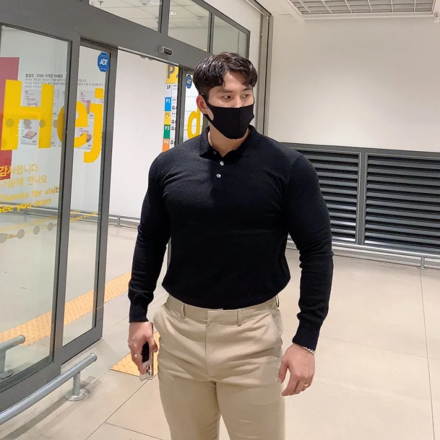 

Рубашка-поло мужская с длинным рукавом, деловой стиль, повседневная однотонная, хлопок, раньше 3XL