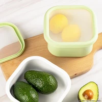 thickened square enamel fresh keeping box instant noodle bowl food container enamel bento fresh keeping snack box with tpe cover