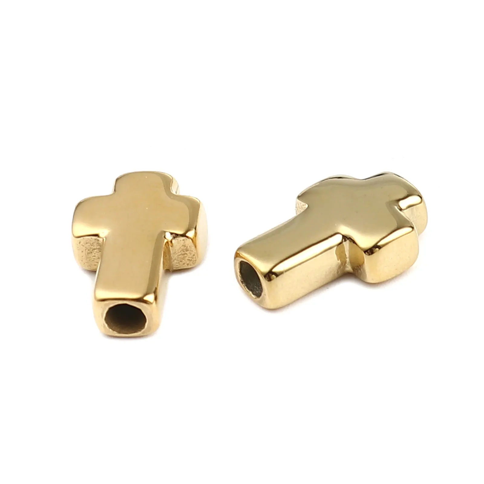 1 шт. религиозные бусины из нержавеющей стали крест серебряный цвет DIY фурнитура 14