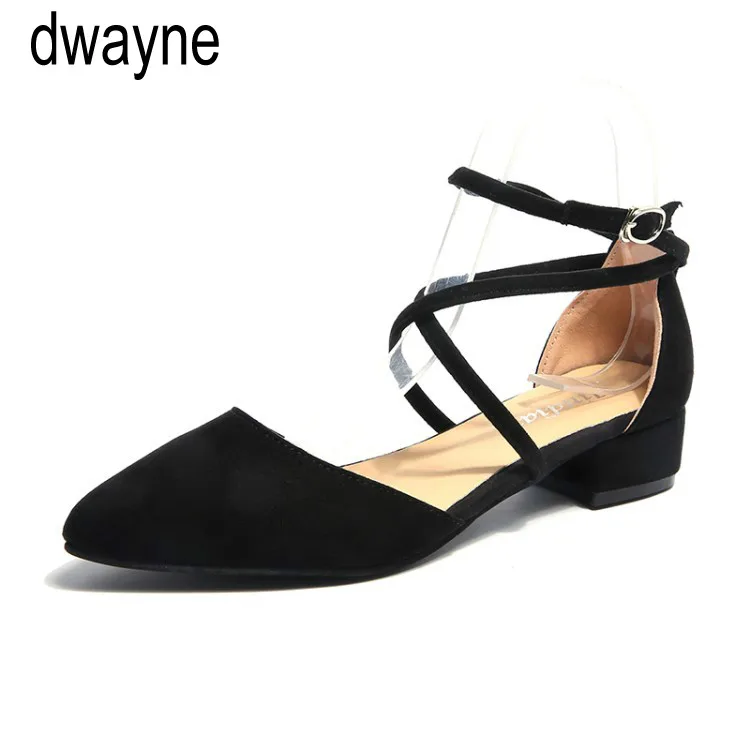 

Women's Shoes Fashion Casual Point Toe Buckle Strap Square Heel Sandals Med Heel Shoes Female Sexy Party Sandals 2019