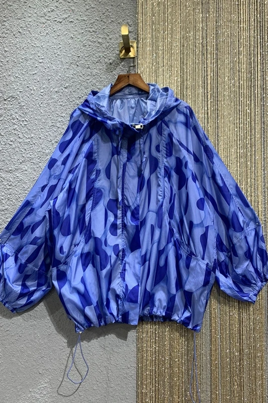 

Loose Large Size Sun Protective Clothes Coat Women's 2021 Summer New Thin Hooded Jacket Female A Line Slimming Jacket