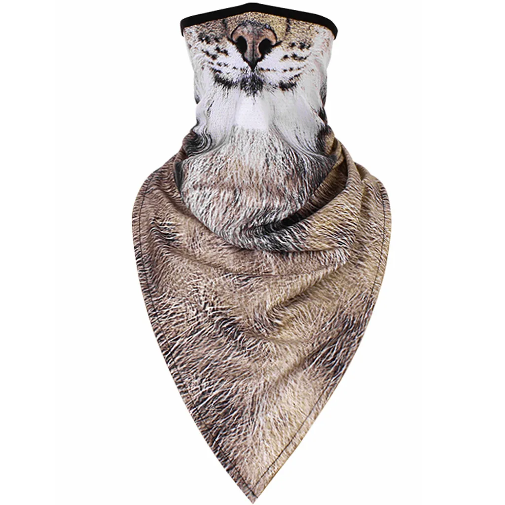 Мужская и женская маска для улицы, 3D, кошка, собака, бандана, половина лица, маска для грелки, для шеи, для защиты лица, для велосипеда, лыжного туризма, велоспорта, Спортивная Балаклава