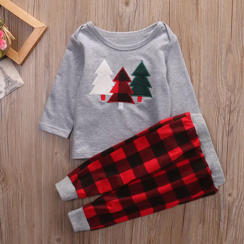 2PCS Toddler Baby Boys Christmas Clothes Long Sleeve Hoodie  T-shirt Tops Pants Leggings Outfits Kids Christmas Gifts