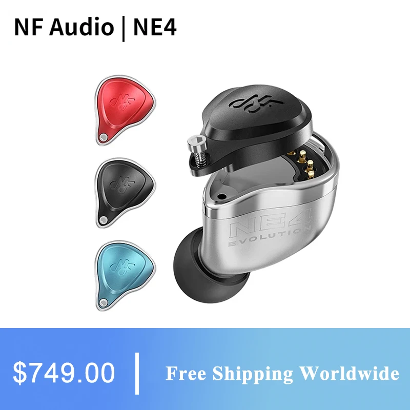 

Наушники NF AUDIO NE4 Evolution 4BA HiFi наушники со сменной частотной разделительной лицевой пластиной IEMs