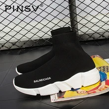 Ankle Boots For Women Unisex Black Sock Boots Women Shoes Mesh Autumn Platform Boots Female Sexy Ladies Boots Plus Size 34-44