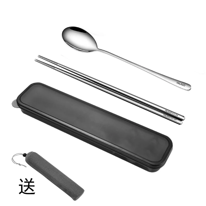 

Kitchenware Dinnerware Set Tableware Fork Spoon Chopsticks Cutlery Stainless Portable Steel Western Conjunto Talheres BK50DS