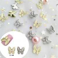 elghant gold white k butterfly nail charm 3d desgin cat eye stone nail accessories manicure decoration fine jewelry