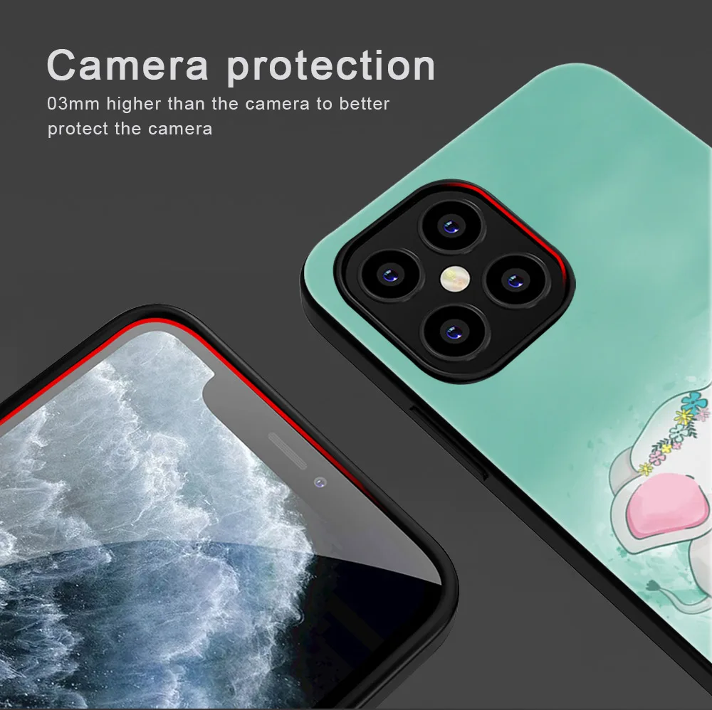 

Cute Phone Case For iPhone 11 12 Pro Max mini XR X XS Max 7 8 6S Plus SE 2020 Phone Cases Soft TPU Black Cover Coque Elephant