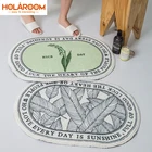 Пушистые дверные коврики, Овальный напольный коврик для ванной, нескользящий мягкий коврик, коврик для ванной, моющийся и впитывающий декоративный ковер для дома и салона