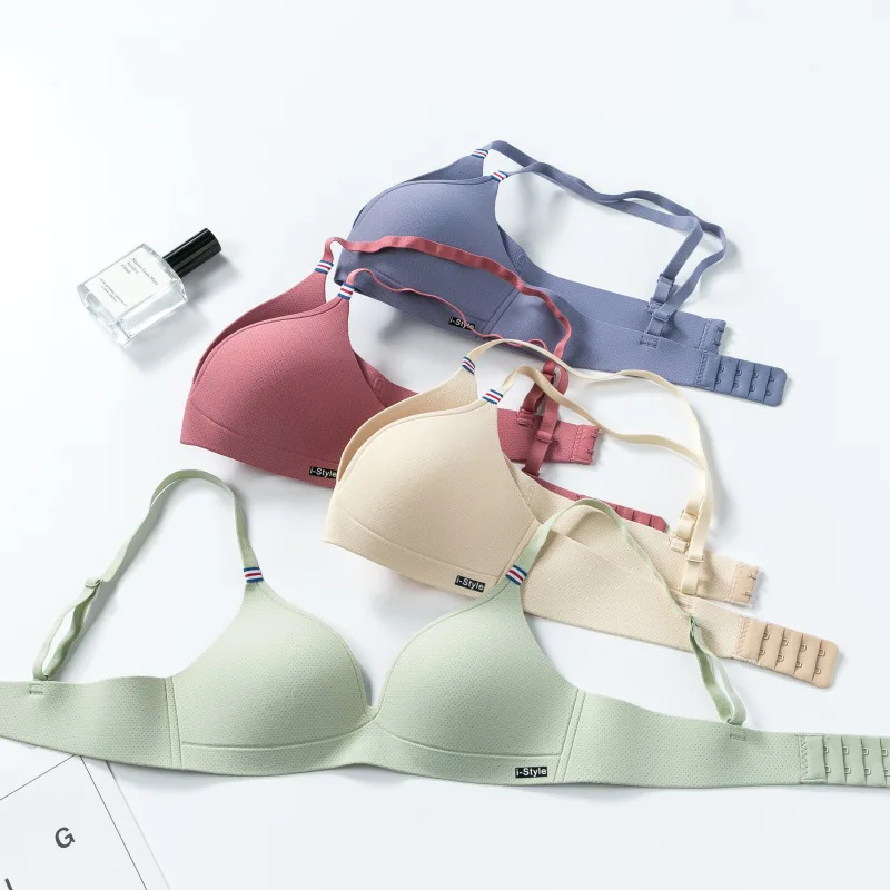 Женские Бесшовные бюстгальтеры пуш ап Бюстгальтеры без косточек модное простое
