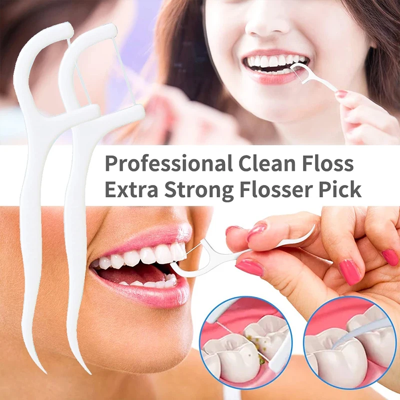

30Pcs/bag Disposable Dental Flosser Interdental Brush Teeth Stick Toothpicks Floss Pick Oral Gum Teeth Cleaning Care