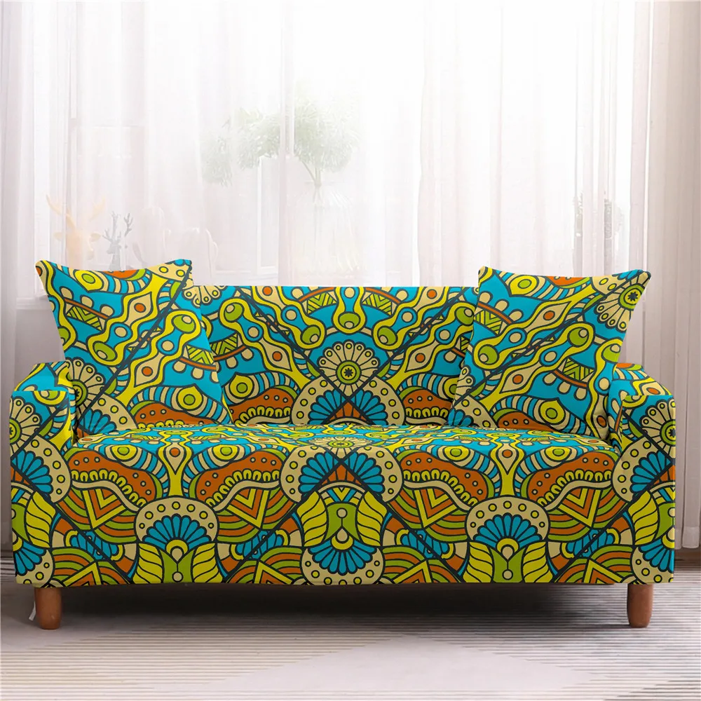 1/2/3 Seater Sofa Slipcover Bohemia универсальные Нескользящие чехлы для диванов полотенце