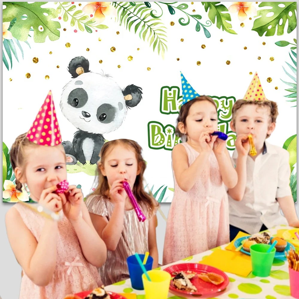 Newborn Baby Shower Boy Girl Panda Bamboo Birthday Backdrop Custom Photography Background For Photo Studio Photophone Photozone |
