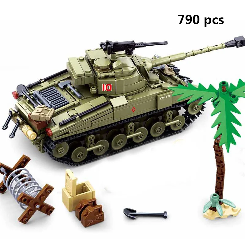 

WW2 Battle of El Alamein German British Building Blocks Kit Armor Vehicle Sets World War 2 Military Tanks Plane Model T34 Soviet