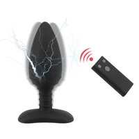 10 frequency electric shock anal plug vibrator prostate massager vibrator wireless remote control sex toys for men women