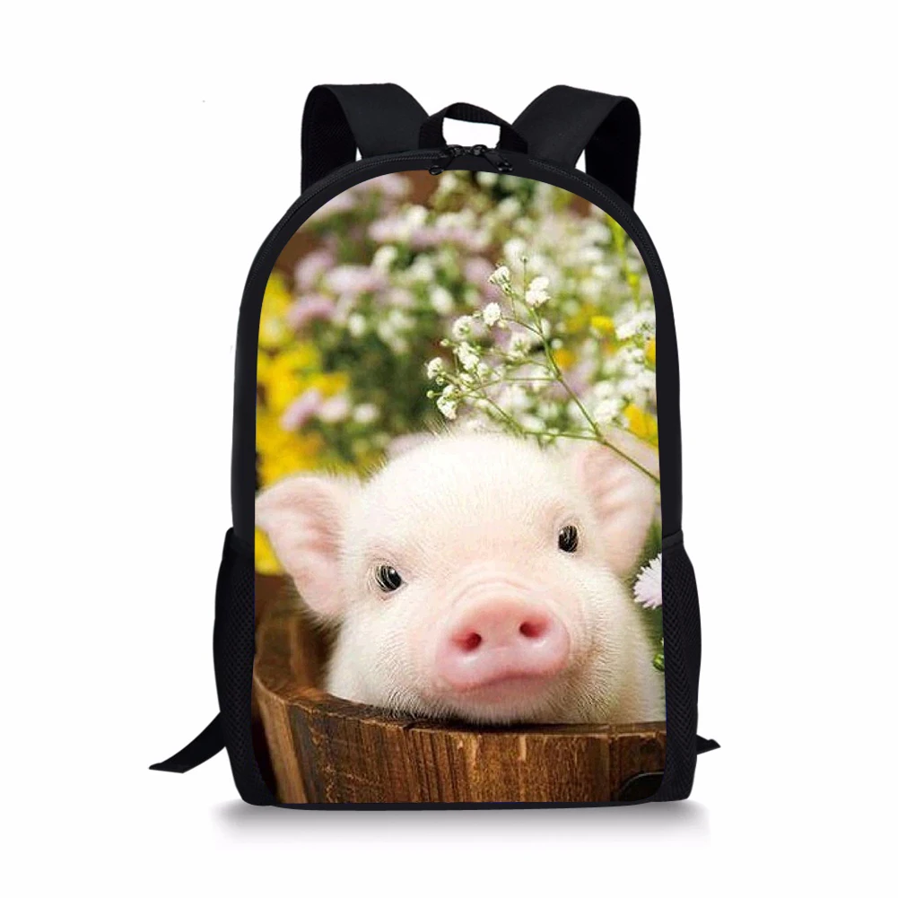 HaoYun Kids Fashion Backpack The Little Pigs Pattern Children's School Bag Kawaii Animal Toddler School Bags Women Backpacks