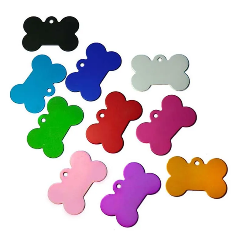 

100Pcs Personalized Bone Dog Id Tags Customized Cat Puppy Name Phone Pet Id Tags Dog Cat Pet Tag Collar